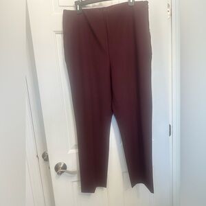 Ann Taylor Rich Burgundy Straight Leg Pants